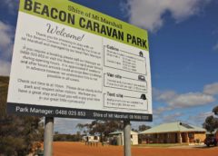 Beacon Caravan Park sign