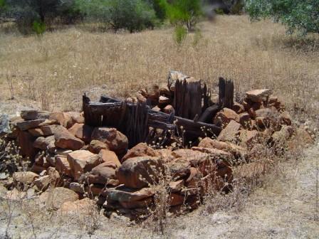 remains of the Tampu Well near Beacon in Western Australia