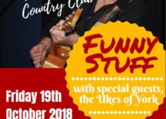 Promotional poster for Dave Prior at the Beacon Country Club 2018