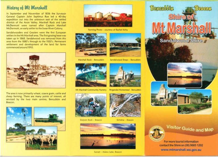 image of tourist brochure for Shire of Mt. Marshall