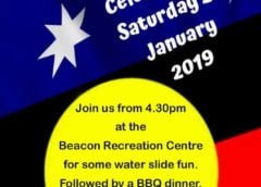 poster for Australia Day celebrations in Beacon, Western Australia