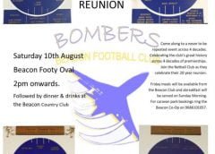 Football promotion for Beacon Bombers Reunion
