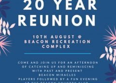 Promotion for Beacon Netball Club 20 year Reunion